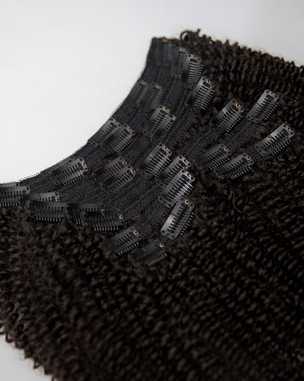 Coily Glam Full Head Set Textured Clip-in Hair Extensions