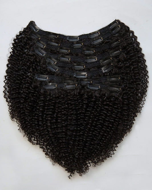 Curly Glam Full Head Set Textured Clip-in Hair Extensions