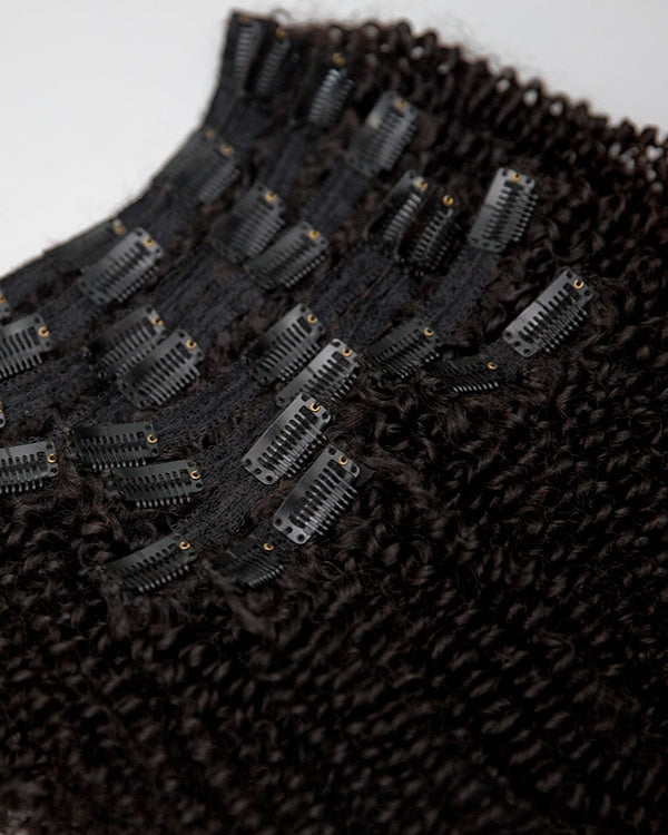 Curly Glam Full Head Set Textured Clip-in Hair Extensions