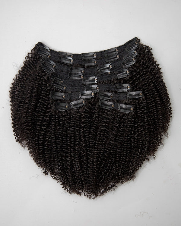 Coily Glam Full Head Set Textured Clip-in Hair Extensions