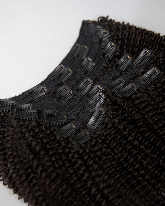 Coily Glam Full Head Set Textured Clip-in Hair Extensions