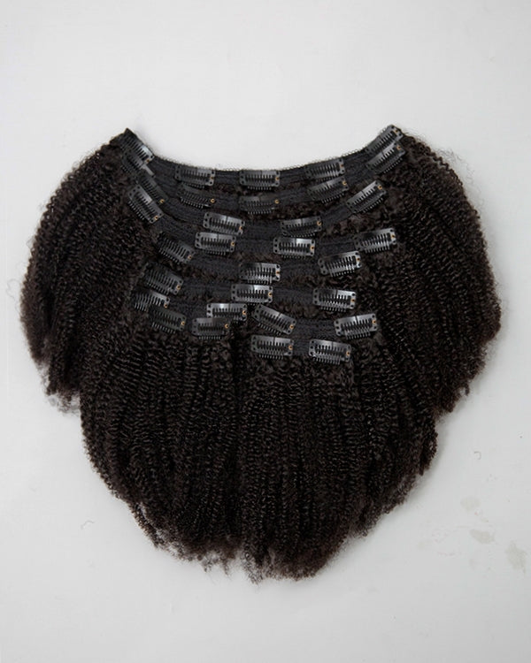 Kinky Glam Full Head Set Textured Clip-in Hair Extensions