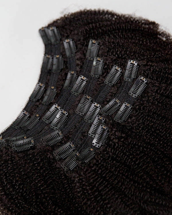 Kinky Glam Full Head Set Textured Clip-in Hair Extensions